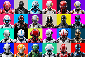 125 Cyborg Avatars Bundle