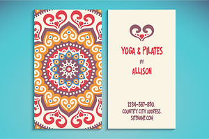 Business Card In Ethnic Style