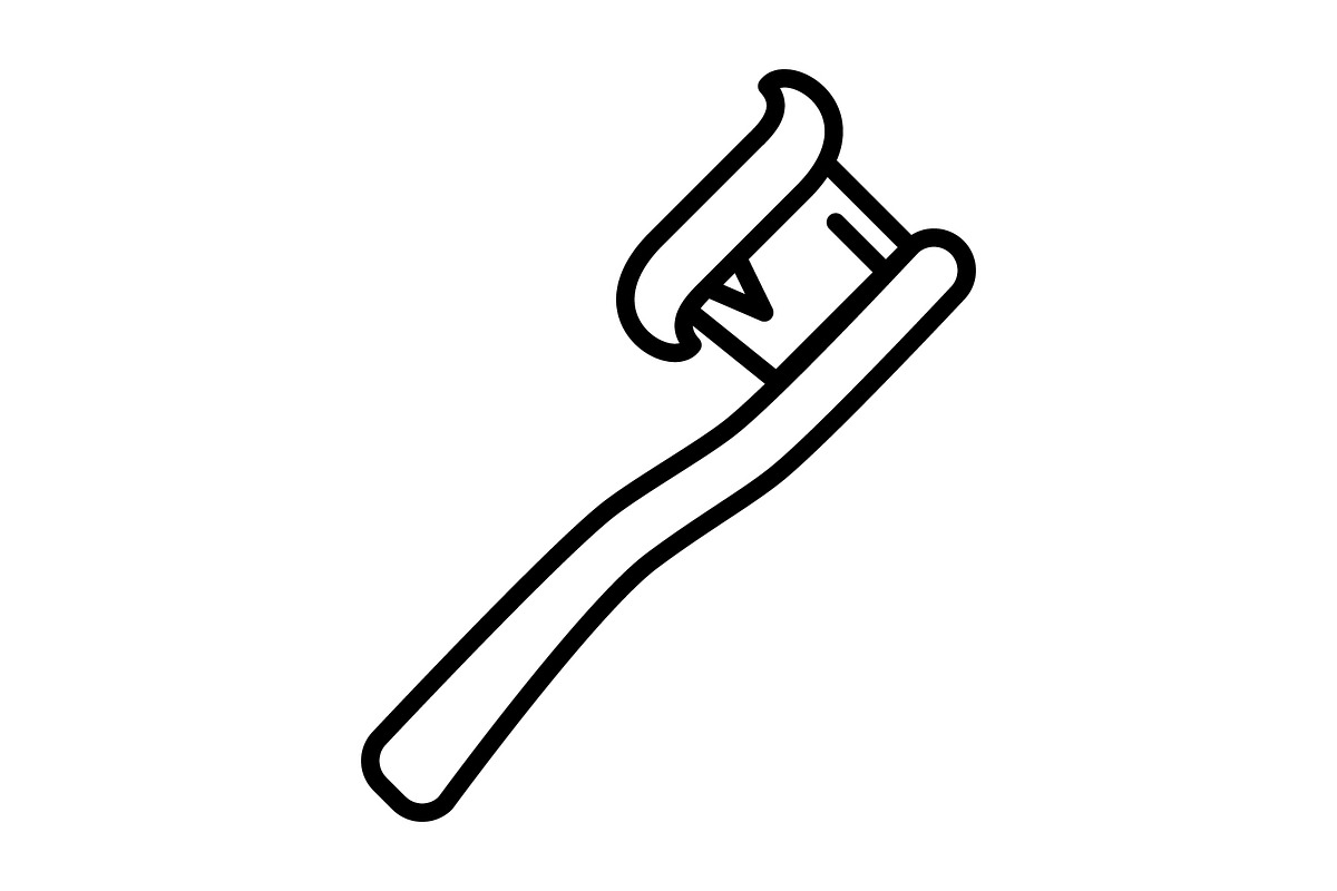Toothbrush icon, an Outline Icon by Sumberpangan
