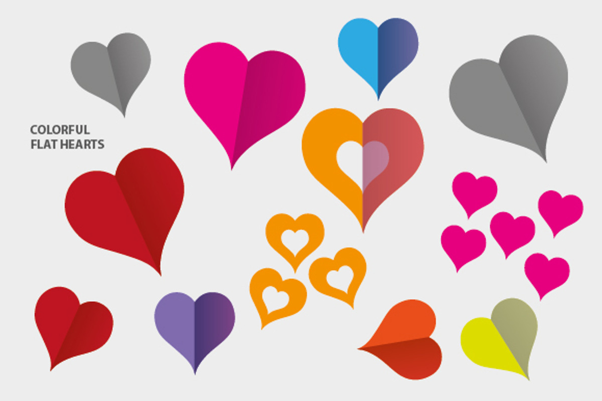 Colorful Flat Hearts (Icons), an Icon by SUBCUTANEO STORE (Photo 1 of 3)