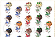 Cheerleader Hand Drawn Clipart, a Sport Illustration by Masha  Studio (Thumbnail 6 of 12)