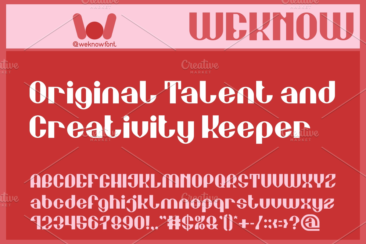 Optimized Thought font, a Font by weknow (Photo 4 of 8)
