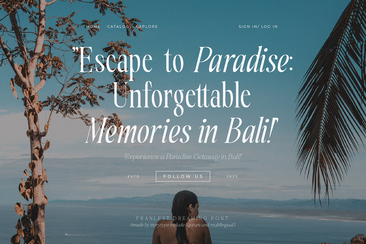 Franlest Dreaming Modern Serif Font, a Serif Font by Storytype Studio (Photo 10 of 15)