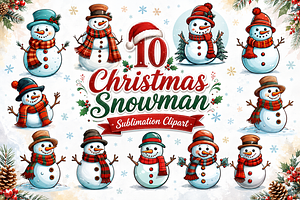 Christmas Snowman Sublimation