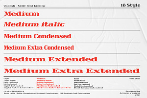 Qadesh - Serif Font Family