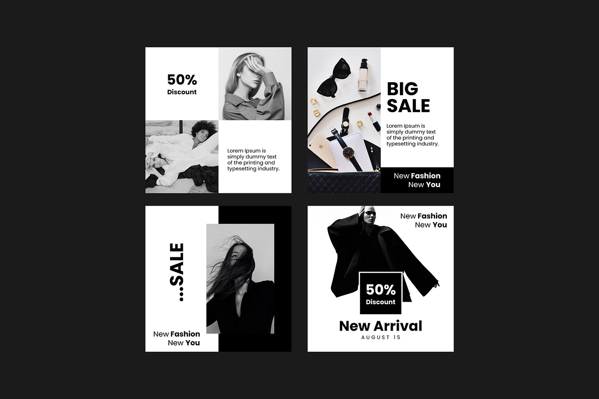 Fashion Instagram Post Templates Kit, a Social Media Template by GenesisCreativeCo (Photo 3 of 5)