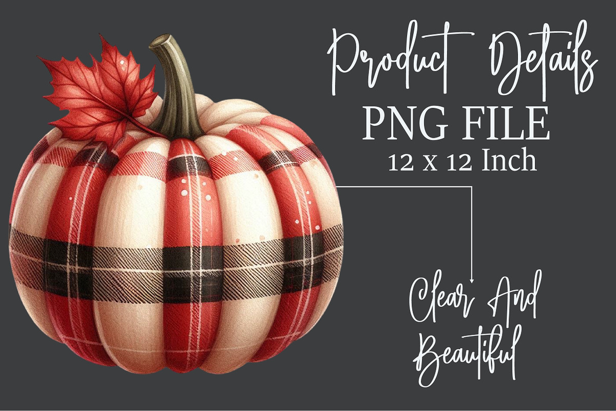 Watercolor Plaid Autumn Clipart, an Illustration by Rose Art (Photo 7 of 7)