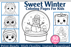 Sweet Winter Coloring Pages For Kids