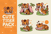 Cute Tiger Cartoon, an Animal Illustration by Otto.std (Thumbnail 1 of 4)