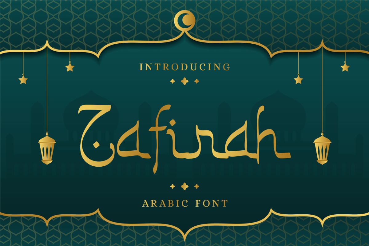 Zafirah Arabic Font, a Script Font by PutraCetol Studio (Photo 1 of 5)