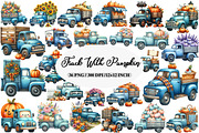 Autumn Truck with Pumpkins Clipart, an Illustration by Daily.Designs (Thumbnail 1 of 5)