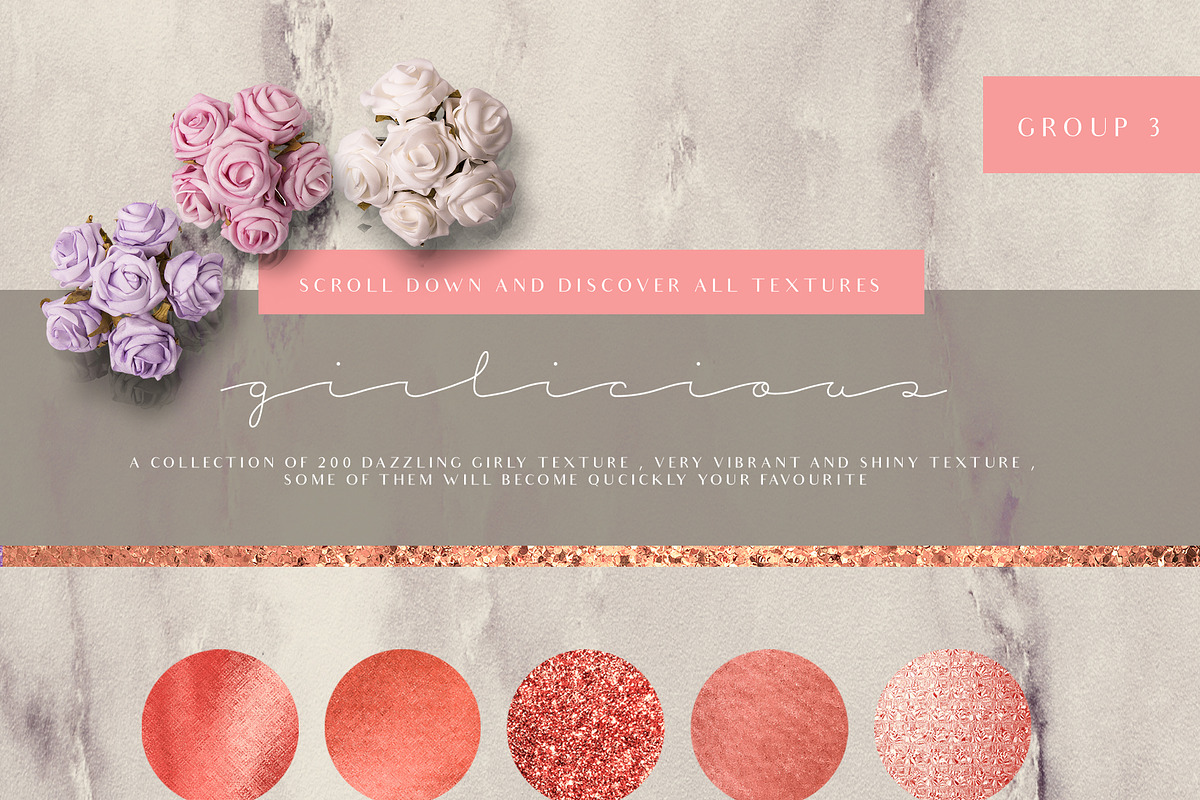 Huge Girly Gold Pink Texture 40% OFF, a Texture Graphic by Lola Store (Photo 9 of 10)