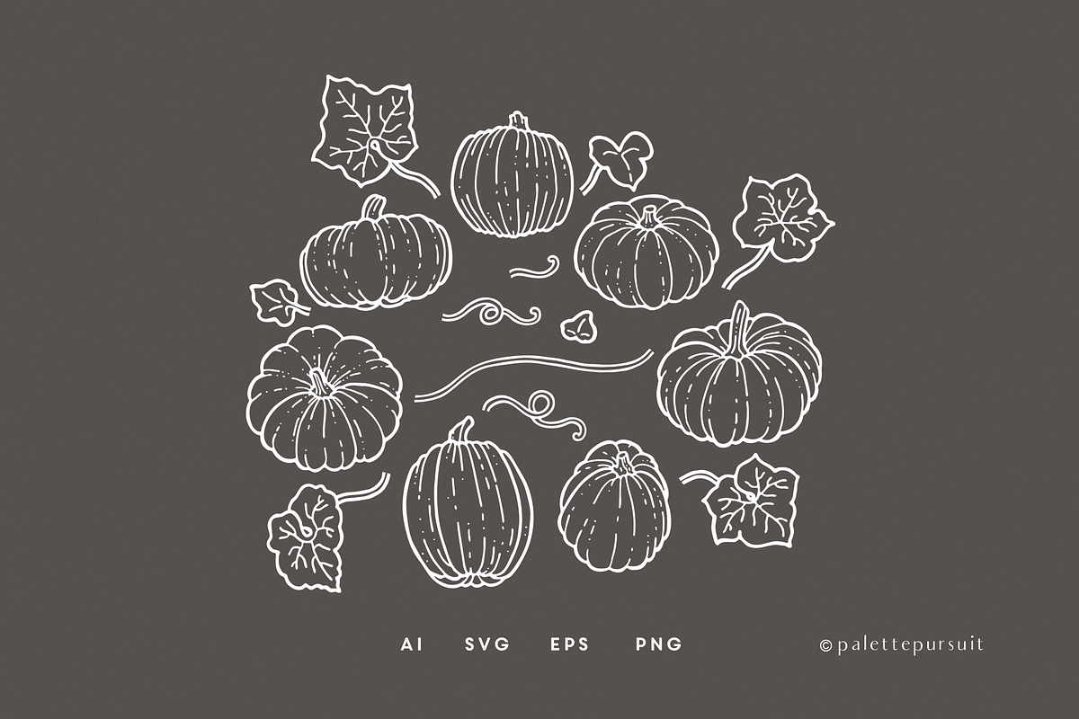 Pumpkin Patch vector pattern set, a Pattern Graphic by Palette Pursuit (Photo 6 of 11)