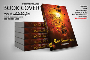 Universe Book Cover Print Template, a Stationery Template by Psd Templates