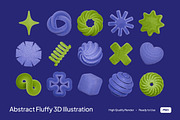 Abstract Fluffy 3D Illustration, an Object Illustration by graphicook (Thumbnail 1 of 3)