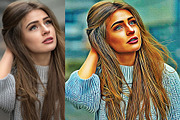 Realistic Oil Painting Art, an Action Add-On by U_Design (Thumbnail 11 of 11)