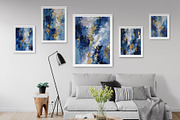 Blue Gold Abstract Illustration, a Decorative Illustration by Housui Patterns (Thumbnail 12 of 12)