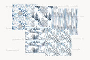 Winter Digital Paper Pack, a Pattern Graphic by GlamArtZhanna (Thumbnail 3 of 4)
