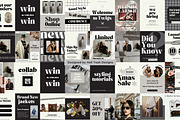 Monochrome Instagram Post Templates, a Social Media Template by Hell Yeah Designs (Thumbnail 3 of 7)