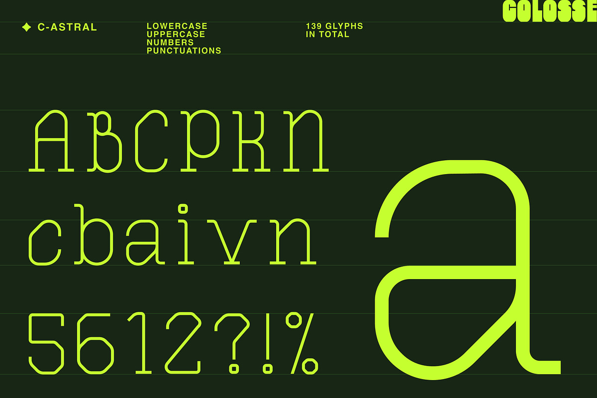 c-astral display typeface, a Sans Serif Font by Colosse Foundry (Photo 2 of 6)