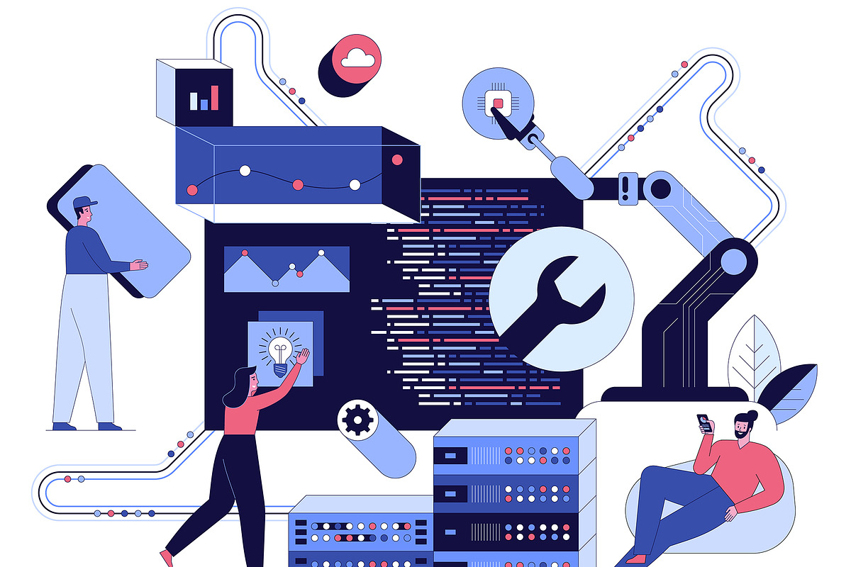 Development and software programming, a Technology Illustration by IcoMaker (Photo 3 of 10)