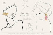 60 Women Line Art PNG Illustrations, a Person Illustration by Make Stories Studio (Thumbnail 1 of 4)