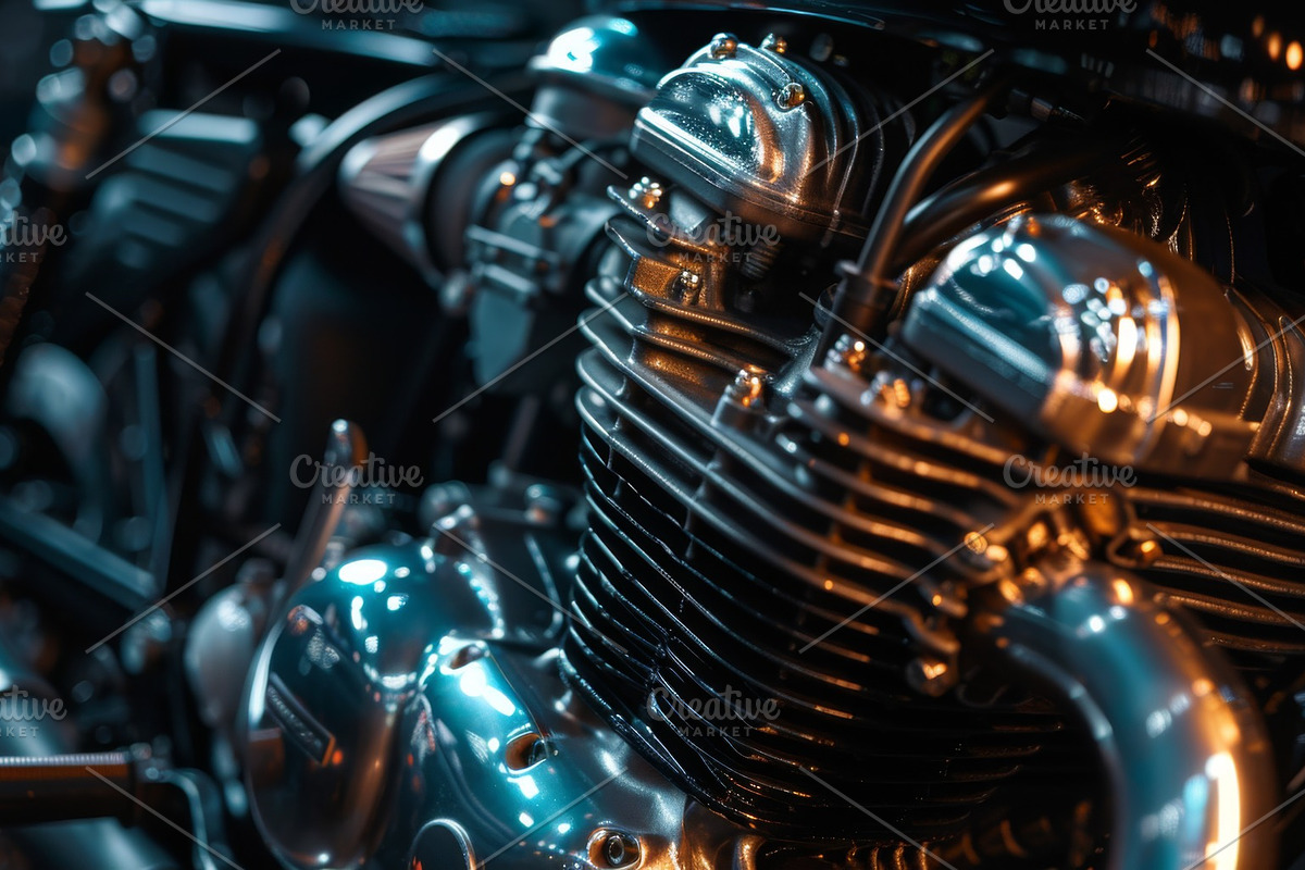 31 Motorcycle engines, a Transportation Photo by Handmadefont (Photo 5 of 33)