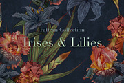 Lilies and Irises, flowers pattern, a Pattern Graphic by Yana Dobrik (Thumbnail 1 of 10)