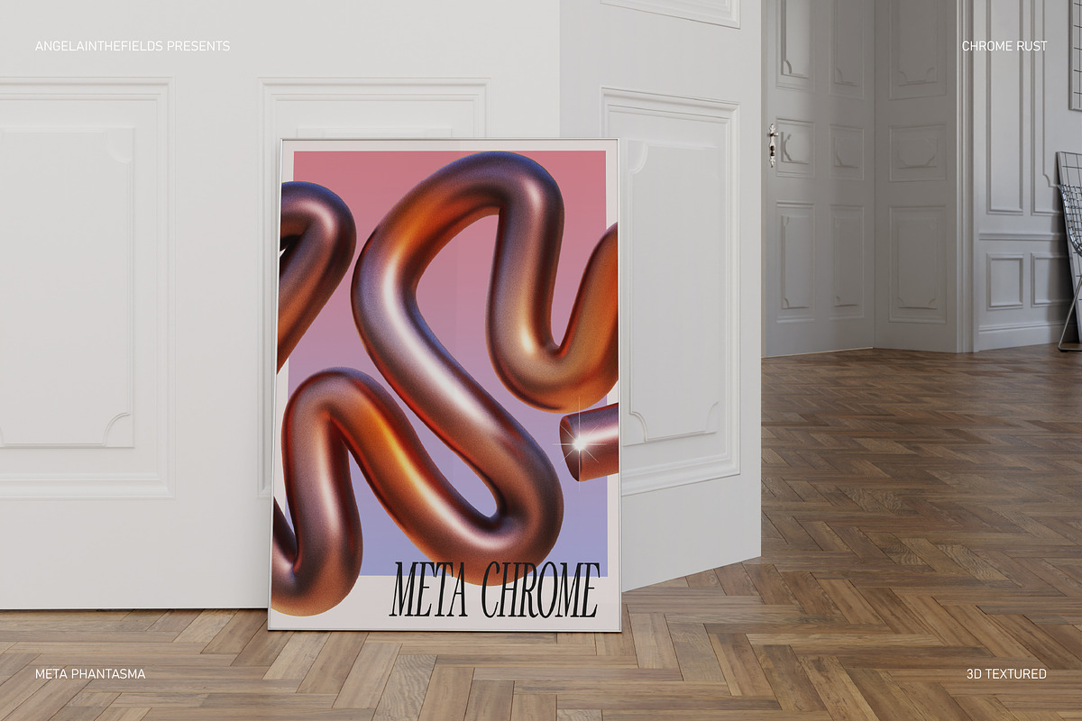 3D CHROME RUST Objects, an Object Graphic by angelainthefields (Photo 2 of 15)