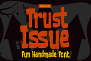 Trust Issue - Fun Handmade Font, a Script Font by Gassstype (Thumbnail 1 of 8)