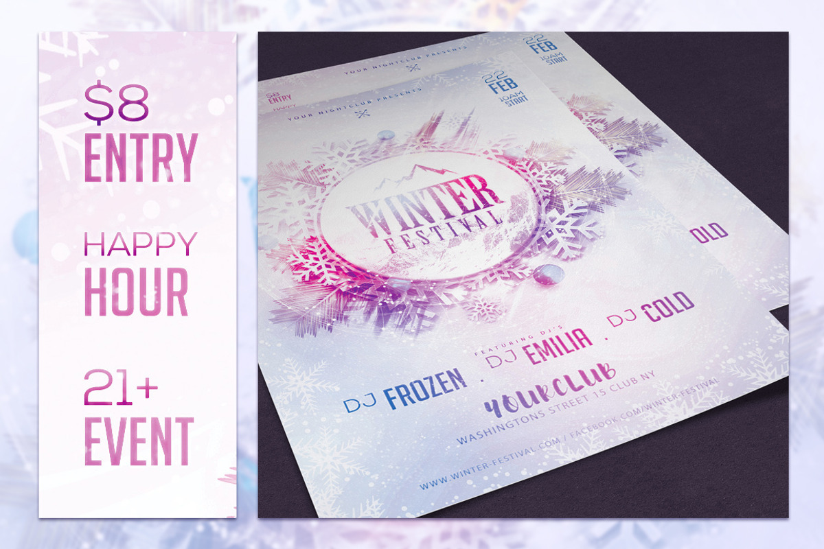 Winter Festival Flyer Template, a Flyer Template by InTheSky15 (Photo 6 of 9)