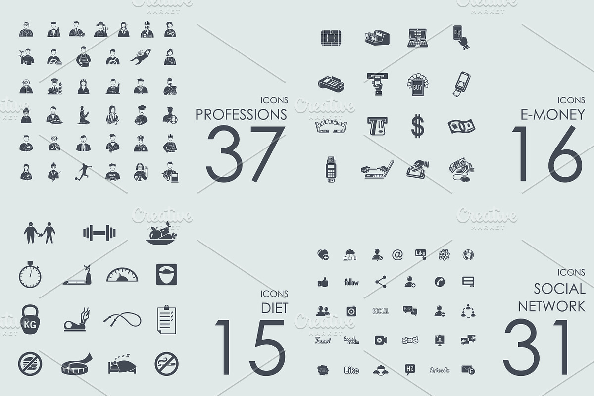 4000 HAMSTER Icons Library preview 4