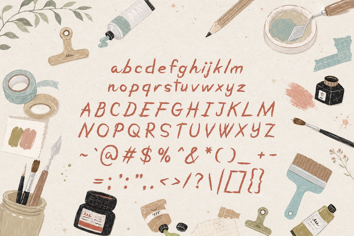 Canvas Muse - Organic Brush Typeface, a Handwritten Font by HipFonts (Photo 3 of 13)