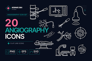 Angiography & IR Icon Set (20 Icons)