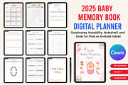 2025 Digital Planner Bundle, a Stationery Template by Designmela01 (Thumbnail 8 of 10)
