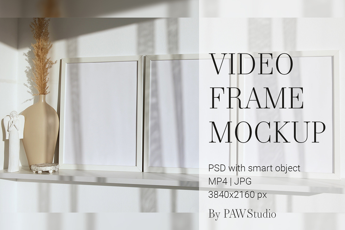 Video Photo 3 Frames Mockup 3x4 vff, an Advertising Mockup by PawMockups (Photo 1 of 11)