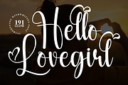 Hello Lovegirl | Script Font, a Handwritten Font by Scratchones (Thumbnail 1 of 9)