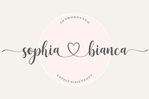Sophia Bianca | Lovely Fonts