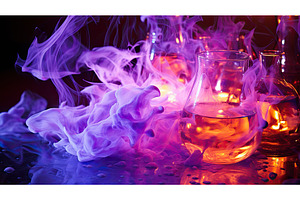 chemical purple flames ai generated, a Technology Photo by pikepicture