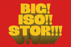 BIG! ISO!! STOR!!! Display Font