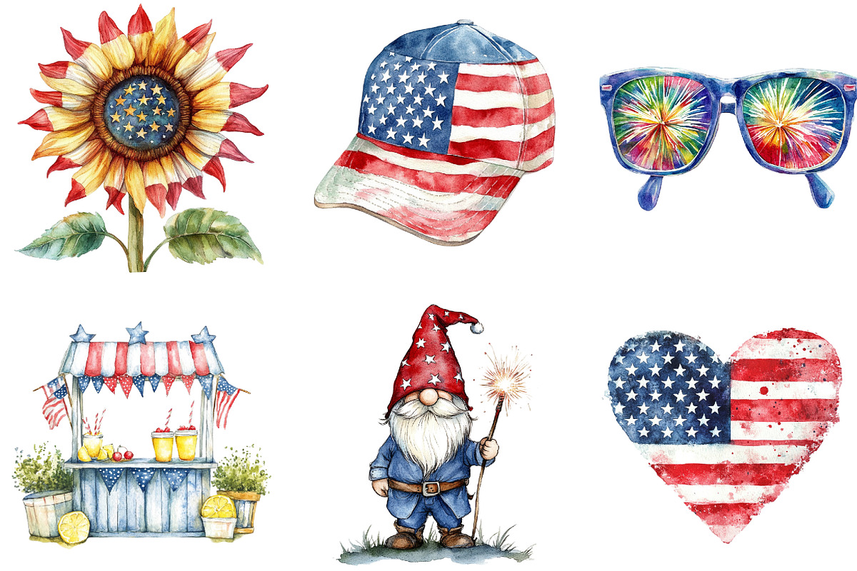 4th of July Sublimation png, an Illustration by DreamArtGraphic (Photo 2 of 4)