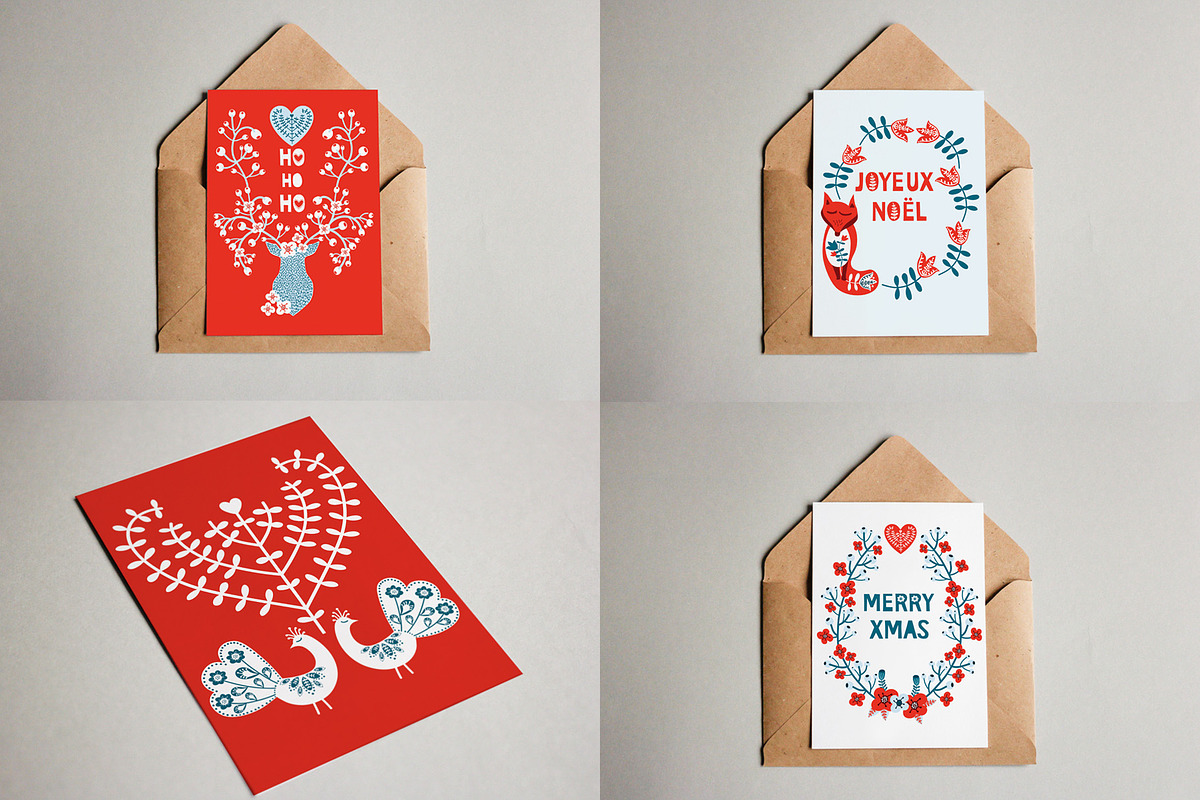 Scandinavian Christmas Cards Pack, an Illustration by Chus Moreno Studio (Photo 10 of 12)
