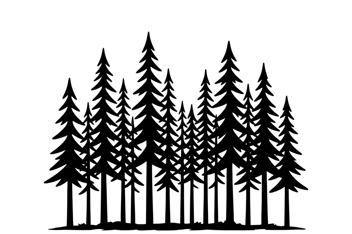 Majestic Pine Trees SVG, a Finance Illustration by Amazin_art (Photo 8 of 34)