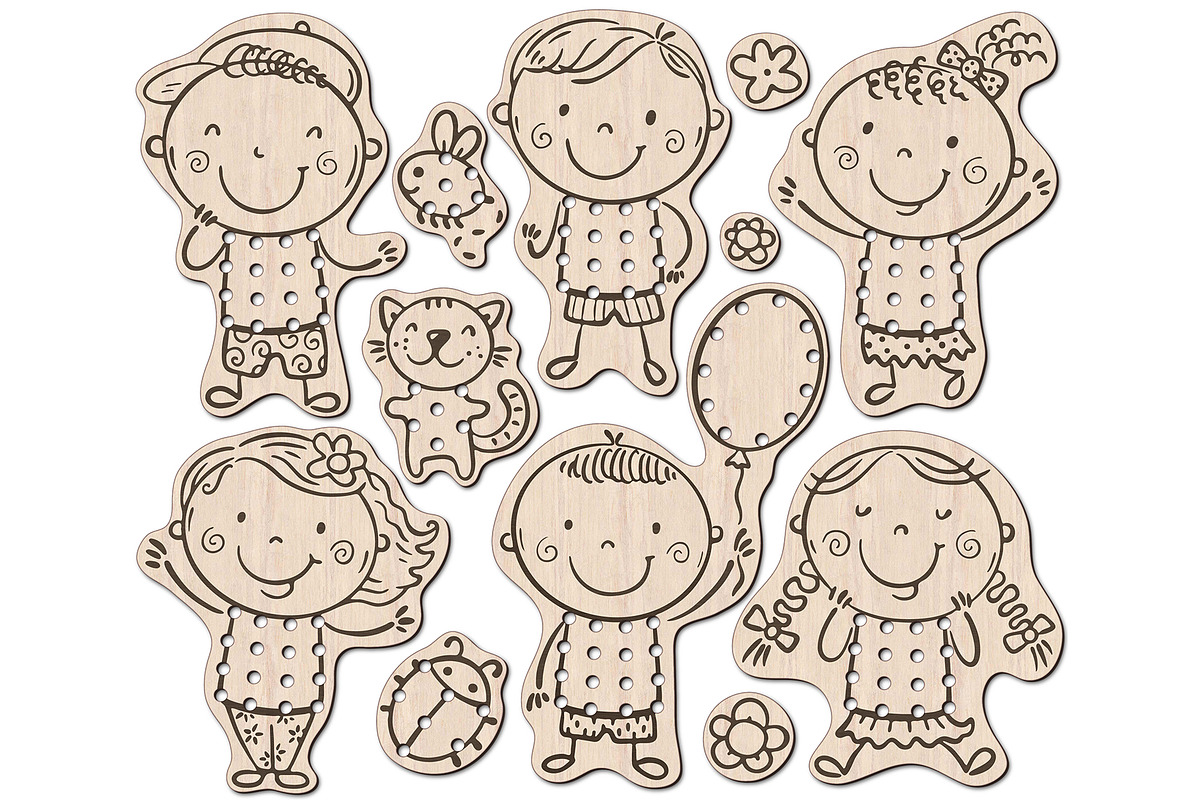 Laser cut SVG files for kids, an Object Graphic by Bubert Art (Photo 1 of 7)