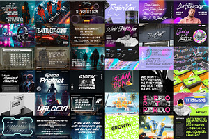 Cyberpunk Font Bundle