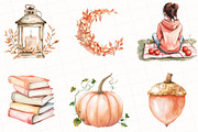 Peach Colored Autumn Clipart, an Illustration by OK Design (Thumbnail 5 of 5)