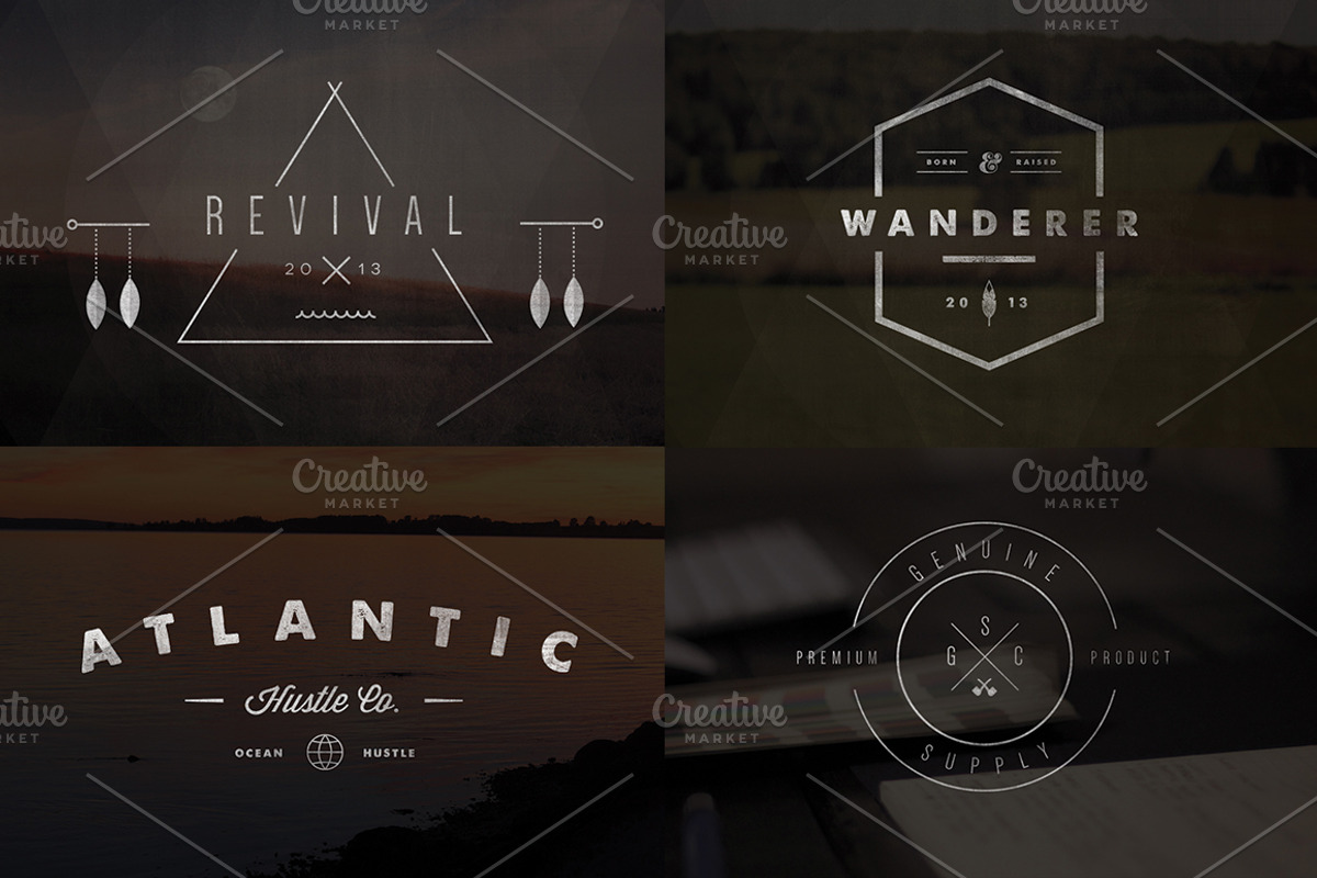 Vintage Logo & Insignia Starter Kit, a Branding & Logo Template by Hustle Supply Co. (Photo 2 of 5)