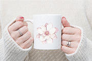 Watercolor Preppy Floral Clipart, an Illustration by Watercolor design (Thumbnail 12 of 12)