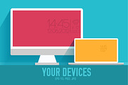 4 vector of flat personal gadgets, a Technology Illustration by LineTale (Thumbnail 2 of 3)