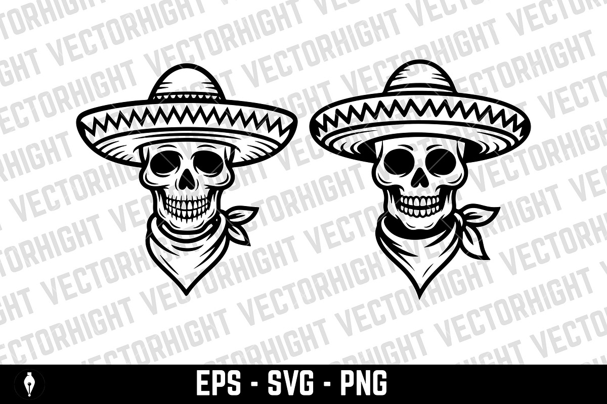 Skull mascot vector, a Person Illustration by Vectorhight (Photo 2 of 4)